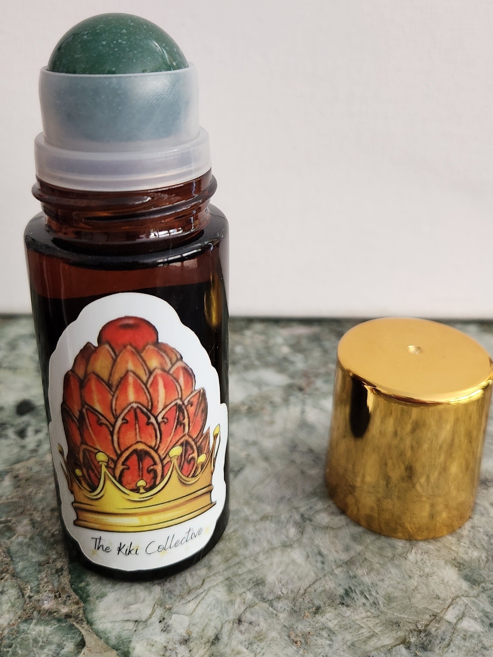 Castor Oil roll on - Organic- Green Aventurine gemstone